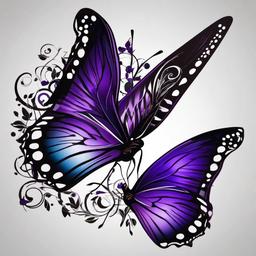 purple tattoo butterfly  