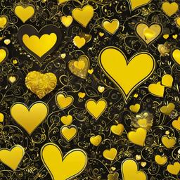 Heart Background Wallpaper - yellow heart background  