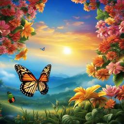 Butterfly Background Wallpaper - sky and butterfly wallpaper  
