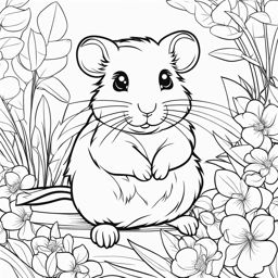 hamsters cute animals coloring page 