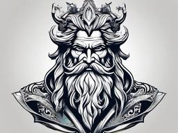 Zeus Hades Poseidon Tattoo - Capture the essence of the ruling triumvirate with a tattoo featuring Zeus, Hades, and Poseidon in a cohesive and powerful design.  simple color tattoo, white background