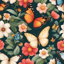 butterfly clipart,fluttering among enchanted garden blossoms 