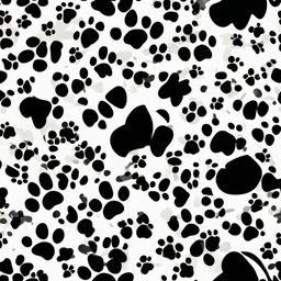 Paw Print clipart - paw print with a pet silhouette  