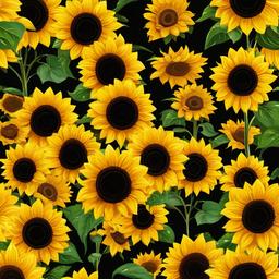 Sunflower Background Wallpaper - cartoon sunflower background  