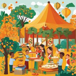 August clipart - August festivals celebrating local culture  