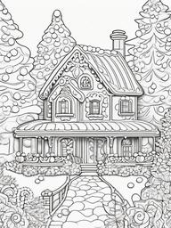 Coloring Gingerbread  outling,coloring pages,black and whit