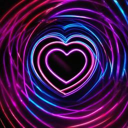 Neon Background Wallpaper - neon lights love heart tunnel download  