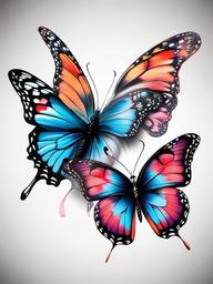 two butterfly tattoo designs  