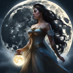 full moon transformation - illustrate a character's transformation under the light of a full moon, revealing their supernatural side. 