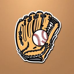 Baseball Glove Emoji Sticker - Sporting catch, , sticker vector art, minimalist design
