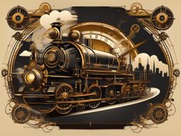 Steampunk Inspired - Combine the elegance of the past with a futuristic steampunk twist. , vector art, splash art, retro t shirt design