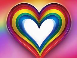 Lgbt Rainbow Heart Wallpaper  