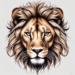 Lioness tattoo, Tattoos featuring powerful and graceful lionesses. , color tattoo designs, white clean background