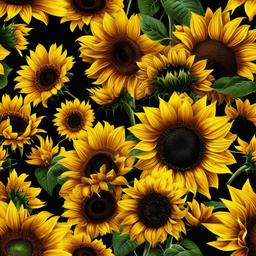 Sunflower Background Wallpaper - sunflower black background hd  