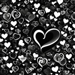 Heart Background Wallpaper - black white heart background  