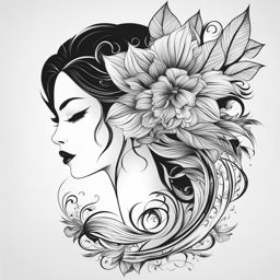 neck tattoo designs black and white design 