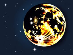 moon clipart - a crescent moon in the night sky. 