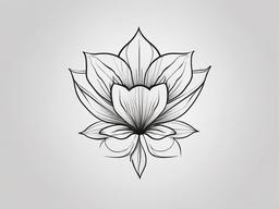 Black and White Flower Tattoo - Tattoo featuring a flower design in black and white.  simple color tattoo,minimalist,white background