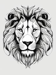 line drawing of lion  minimal rough sketch scribbles,doodles,black and white