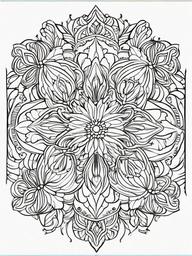 Ornament Coloring  outling,coloring pages,black and whit