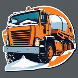 Snowplow Blade Sticker - Winter snow clearance, ,vector color sticker art,minimal