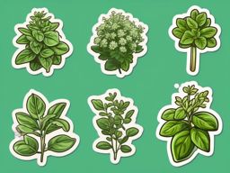 Marjoram Sticker - Infuse your recipes with the sweet and mild flavor of marjoram, a close relative of oregano, , sticker vector art, minimalist design