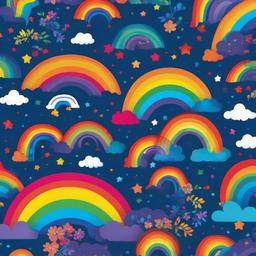 Rainbow Background Wallpaper - rainbow friends blue background  
