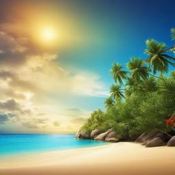 Beach Background Wallpaper - tropical christmas wallpaper  