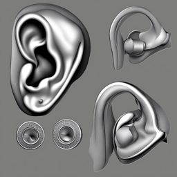 ear clipart - a finely detailed human ear, a work of art 