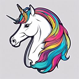 Transparent Unicorn Clipart - Versatile and transparent unicorn clipart suitable for easy integration into various backgrounds.  vector art, clipart, minimal