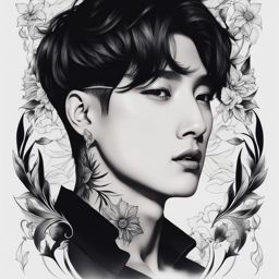 jungkook tattoo, inspired by the south korean singer and his iconic inked designs. 