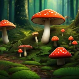 Forest Background Wallpaper - mushroom forest background  