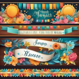 Banner clipart - motivational banner with uplifting messages  