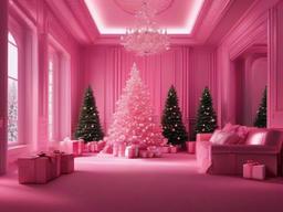 Pink Aesthetic Christmas Wallpaper  