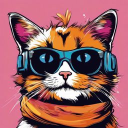 Funny Cat - This comical furball is an endless source of laughter, charming everyone with its hilarious personality. , vector art, splash art, t shirt design