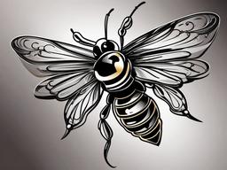 cool bee tattoo  vector tattoo design