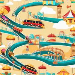 Amusement Park and Roller Coaster Emoji Sticker - Roller coaster excitement, , sticker vector art, minimalist design