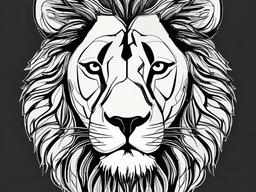 line drawing of lion  minimal rough sketch scribbles,doodles,black and white