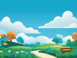 Background Blue Sky Cartoon  ,desktop background wallpaper