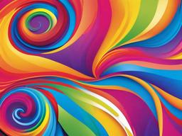 Rainbow Swirl Background  