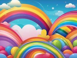 Background Rainbow Cartoon  