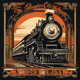 Vintage Train Travel - Travel back in time with a t-shirt inspired by vintage trains. , vector art, splash art, retro t shirt design