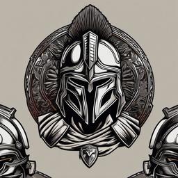 spartan soldier tattoo  simple vector color tattoo