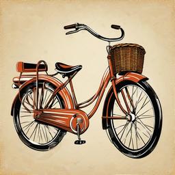 Bike clipart - vintage bike with a retro design  