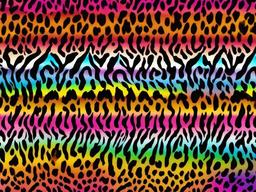 Rainbow Leopard Print Background  