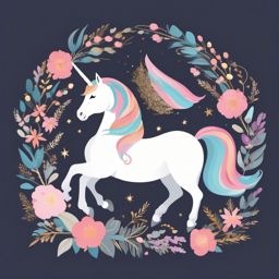 Unicorn Clipart - A collection of whimsical illustrations featuring enchanting unicorns in various poses and styles.  vector art, clipart, minimal