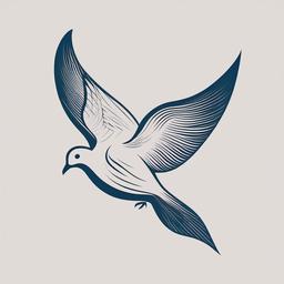 Minimalist Dove Tattoo-Delightful and simple tattoo featuring a minimalist dove, perfect for those who appreciate subtle and elegant designs.  simple color vector tattoo