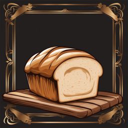 bread clipart - a freshly baked loaf of bread, its warm aroma inviting a comforting bite 