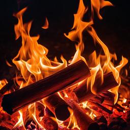 Fire Wallpaper - Intense campfire with glowing embers  background wallpaper