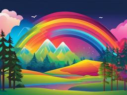 Rainbow Nature Background  